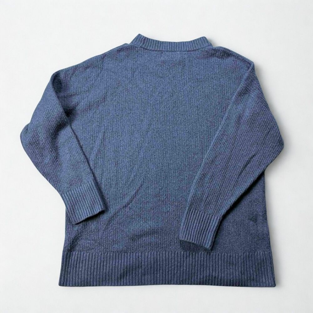 Old Navy SoSoft Sweater Large Blue Crew Neck Ribbed Knit Pullover Cozy Casual - Picture 2 of 5